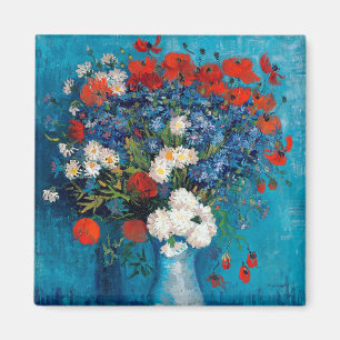 Imã Vase com Cornflower e Poppies, Van Gogh