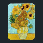 Ímã Vase Com Doze Girassóis Por Vincent Van Gogh<br><div class="desc">Tanto quanto sei,  estas imagens estão em dominio público e acreditam ser livres de usar sem restrições nos EUA. Por favor,  entre em contato comigo se você descobrir que qualquer uma dessas imagens não está no Dominio público.</div>