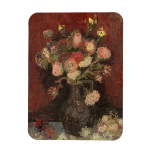 Ímã Vase com gesso chinês e gladioli van Gogh