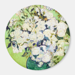 Imã Vase com pintura de Rosas Vincent Van Gogh