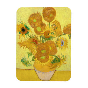 Ímã Vase com quinze girassóis por Vincent Van Gogh