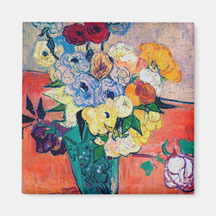Imã Vase com Rosas e Anêmonas, Van Gogh