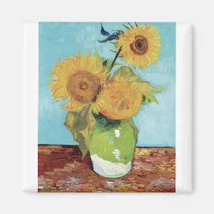 Imã Vase com Três Sunglowers 1888 por Vincent van Gog