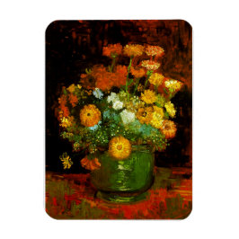 Ímã Vase com Zinnias Van Gogh Fine Art