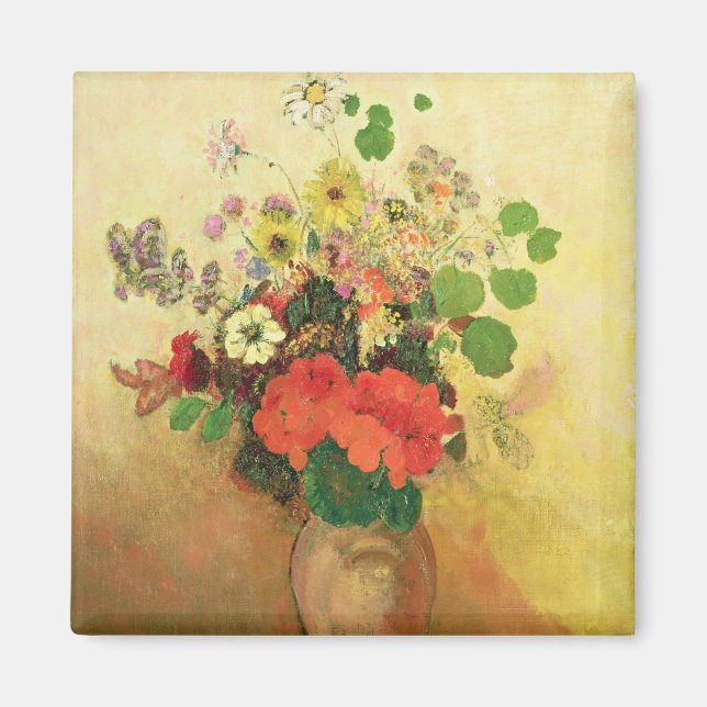Imã Vase das flores, c.1908-10 (óleo na canvas) (Frente)