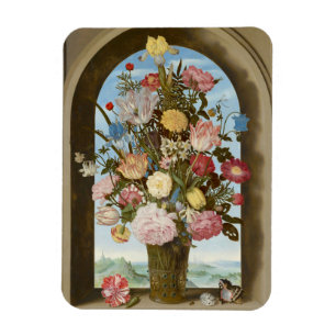 Ímã Vase das flores em uma janela, c.1618