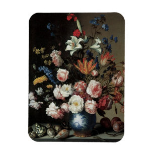 Ímã Vase of Flowers by a Window, Balthasar van der Ast