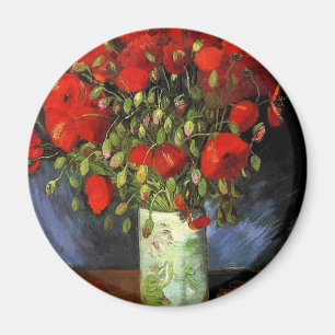 Imã Vase with Red Poppies Vincent van Gogh