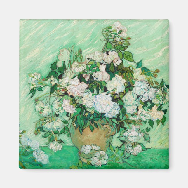 Imã Vase with Roses by Vincent Van Gogh (Frente)