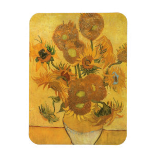 Ímã Vaso com 15 Girassóis por Vincent van Gogh