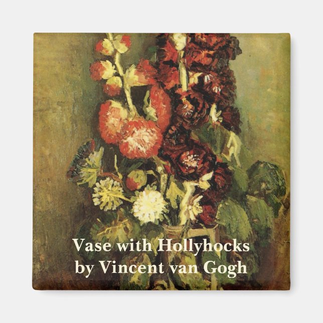 Imã Vaso com Malvas por Vincent van Gogh (Frente)
