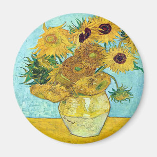 Imã Vaso com os doze girassóis por Vincent van Gogh
