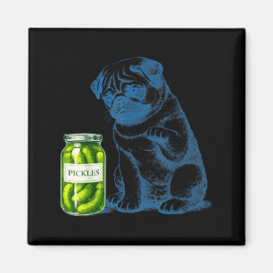 Imã Vaso de ckle de cachorro Pug vintage