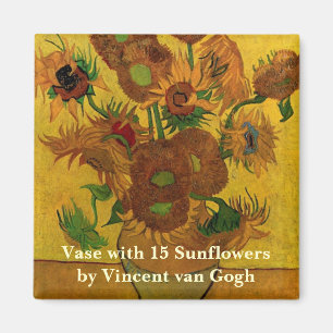 Imã Vaso de Natureza-Morta com 15 Girassóis Vincent va