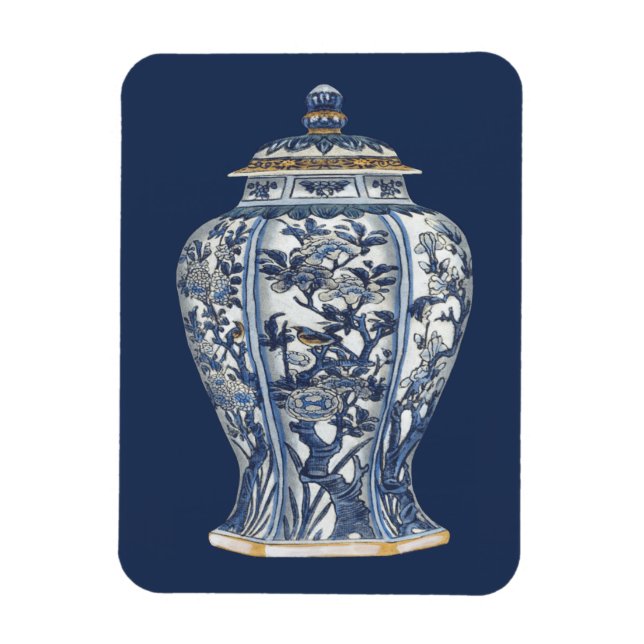 Ímã Vaso de Porcelana Azul e Branco pelo Vision Studio (Vertical)