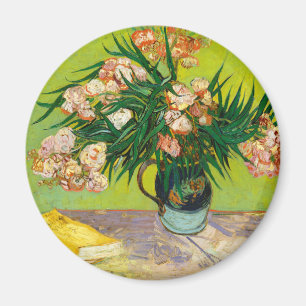 Imã Vaso de Vincent Van Gogh com Oleandros e Livros