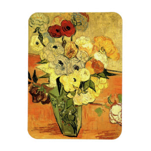 Ímã Vaso Japonês, Rosas, Anêmonas por Vincent van Gogh