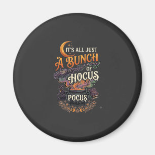Imã Vassoura de Bruxa Hocus Pocus Gato Preto Caldeirão