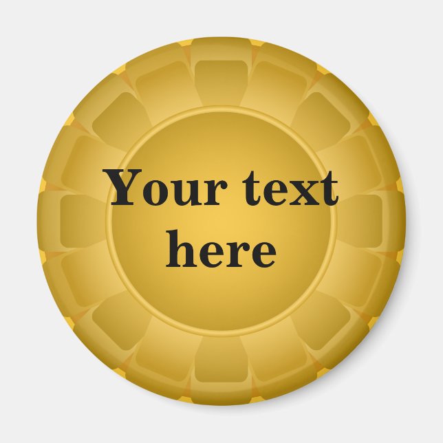 Imã Vazio Amarelo da Fita a Personalizar (Frente)