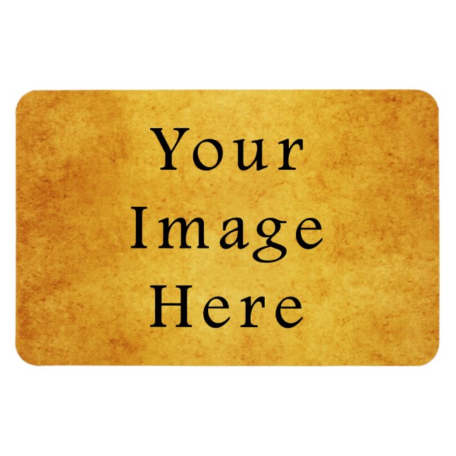 Ímã Vazio de Papel de Pergaminho Dourado de Colheita V (Horizontal)