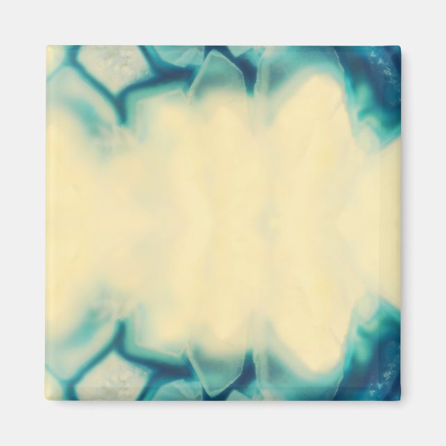 Imã Vazio Glamoroso Aqua Blue Crystal Salve a data (Frente)