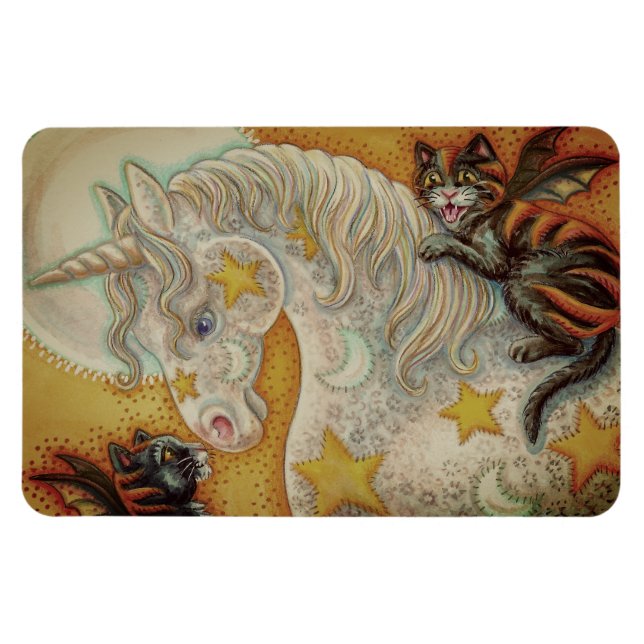 Ímã Vazio NEGRO E  UNICORN DE MEIO (Horizontal)