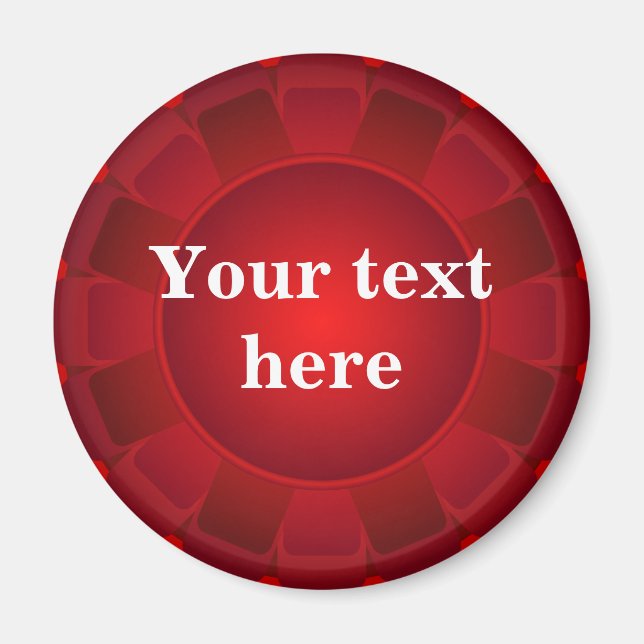 Imã Vazio vermelho de fita para personalizar (Frente)