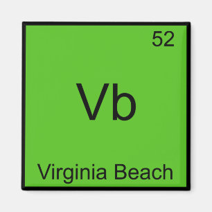 Imã Vb - Símbolo do Elemento Químico da Cidade de Virg