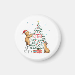 Imã Veado e urso de Natal