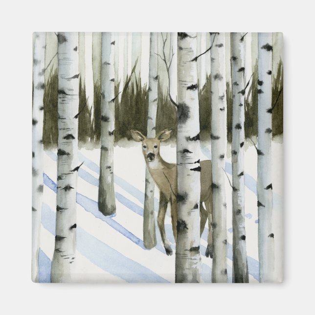 Imã Veado em neve (Frente)