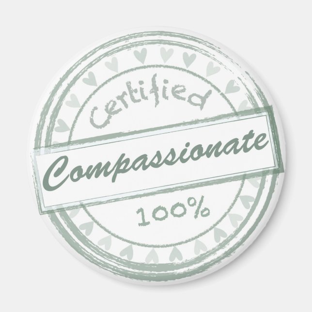 Imã Vegan Compassionate Refrigerator Magnet (Frente)