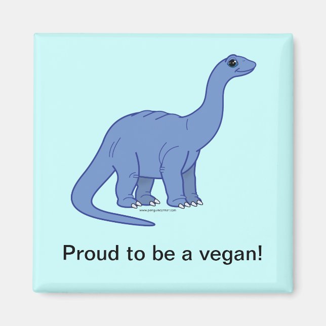 Imã Vegan Dinosaur (Frente)