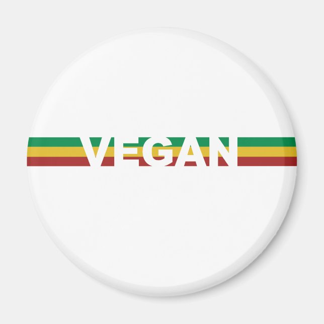 Imã Vegan em faixas rasta (Frente)