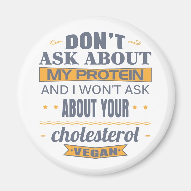 Imã Vegan não pergunta sobre minha proteína (Frente)