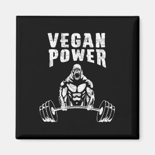Imã Vegan Power Gorilla Bodybuilding Gym Workout