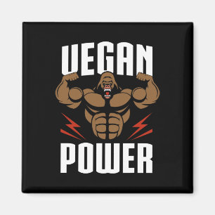 Imã Vegan Power - Gorilla Workout E Gym Bodybuilding