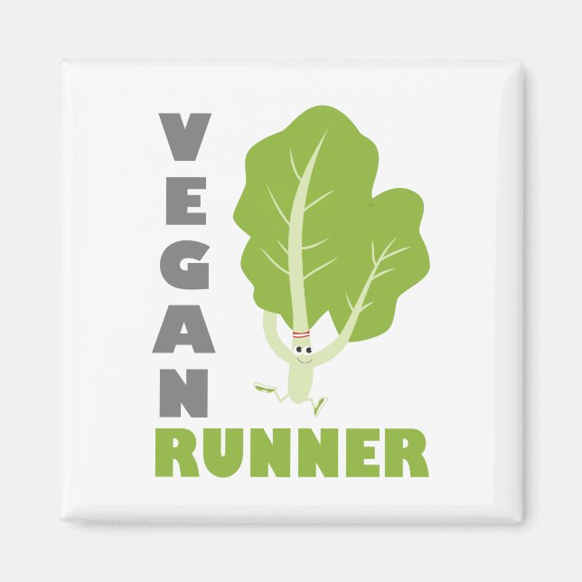 Imã Vegan Runner - Kale (Frente)