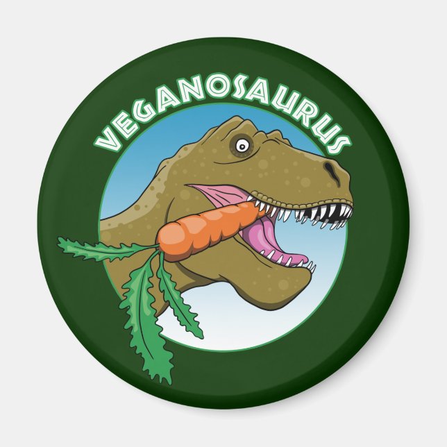 Imã Vegan T-Rex - Veganism Humor (Frente)