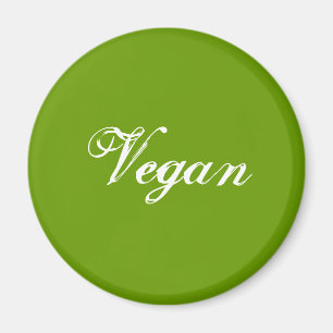 Imã Vegan. Verde. Slogan. Personalizado