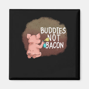 Imã Vegan Women Vegetarian Gifts Men Animal Rights Pig
