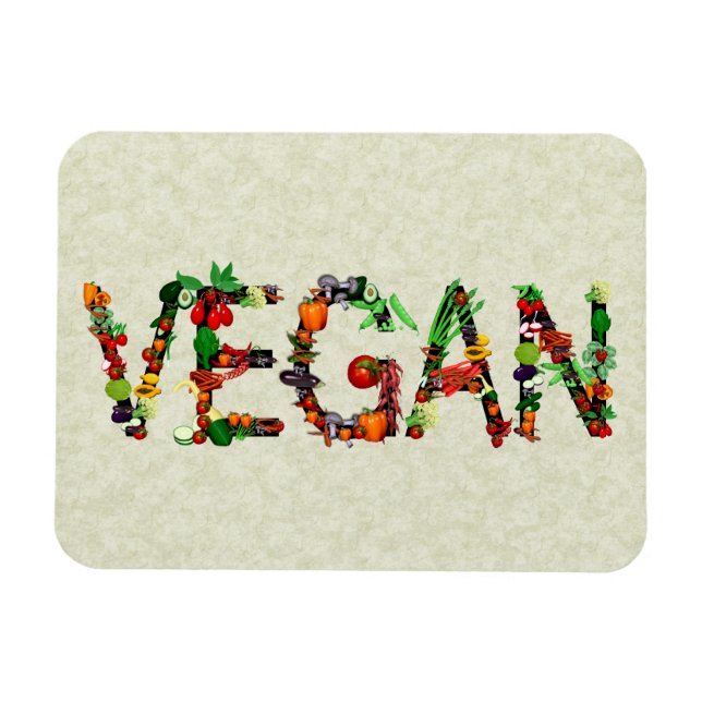 Ímã Vegetais do Vegan (Horizontal)