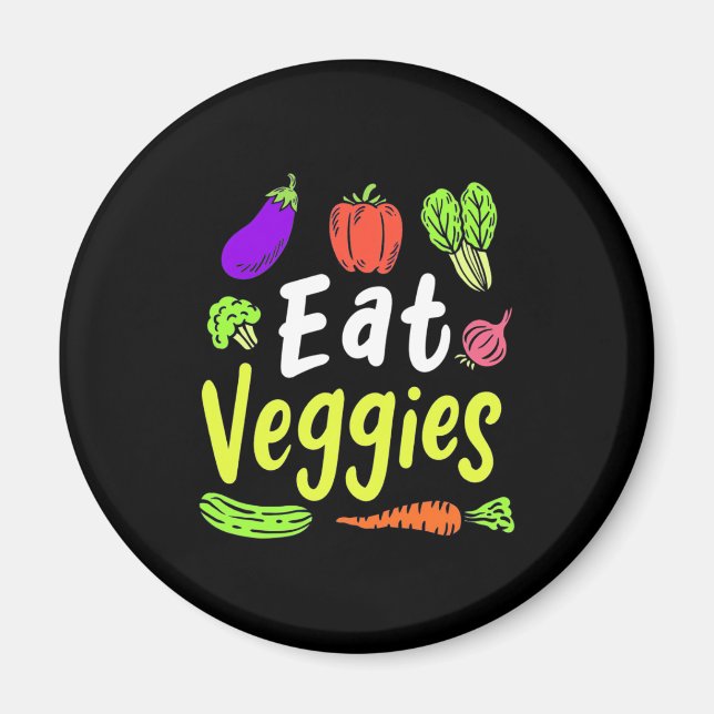 Imã Vegetariana coma vegetais (Frente)