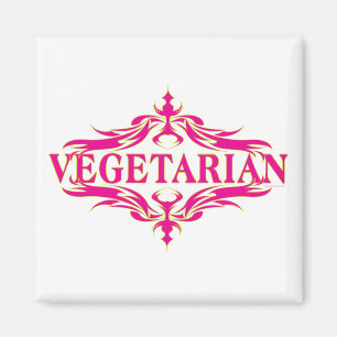 Imã Vegetariana Rosa