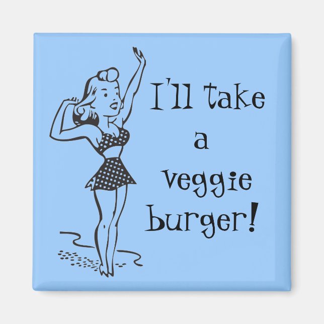 Imã Veggie Burger Magnet (Frente)