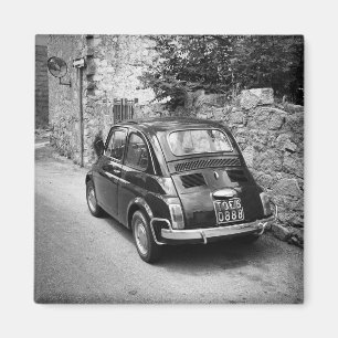 Imã Veículo FIAT 500 a preto e branco