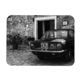 Ímã Veículo Vintage FIAT em Itália, em monocromo