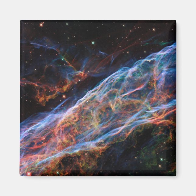 Imã Veil Nebula Supernova Mantém Telescópio Hubble (Frente)