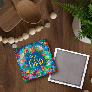 Imã "Veja o Bom" Magnete de Inspirividade