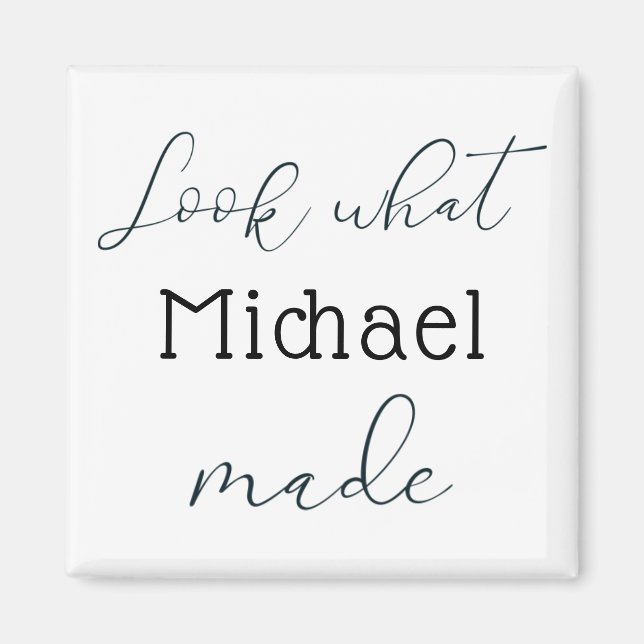 Imã Veja O Que Fiz Com O Magnet Personalizado (Frente)