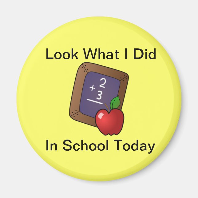 Imã Veja O Que Fiz No Magnet Da Escola (Frente)